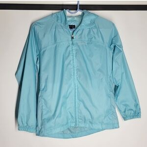 Lands' End Teal Rain Jacket